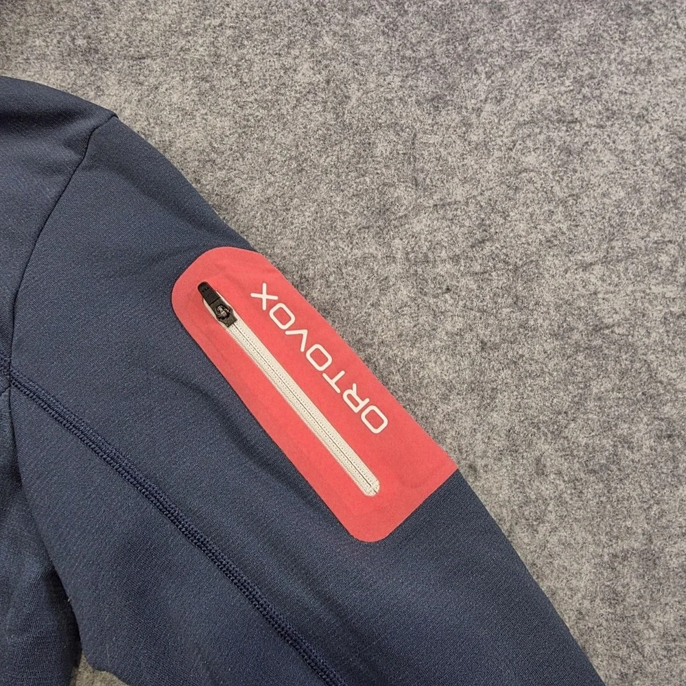 Ortovox Jacket Womens Large Blue Merino Fleece Hooded Full Zip Thumbholes - Picture 6 of 16